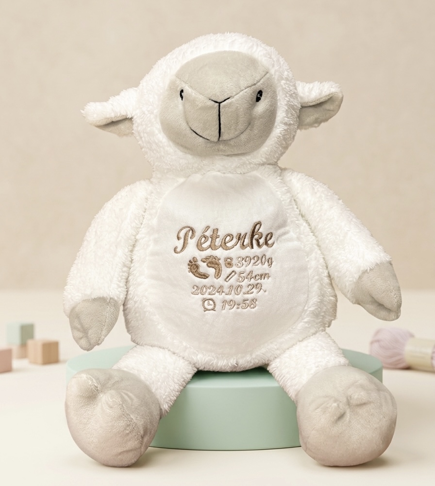 Hímzett Plüss Bárány